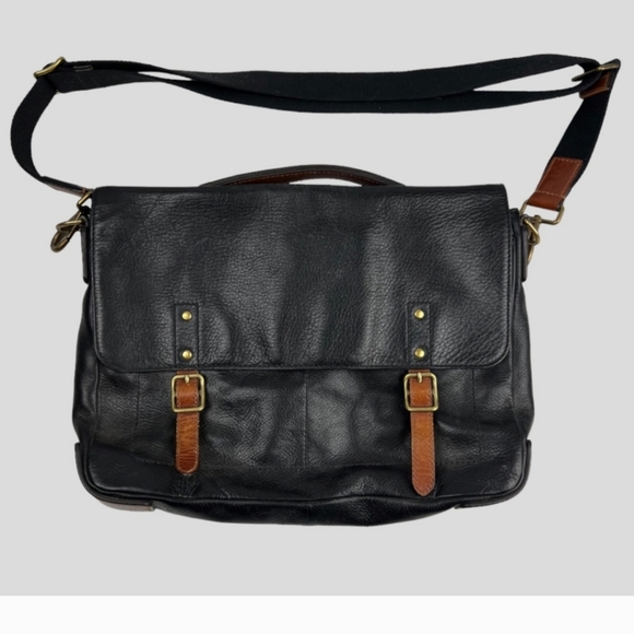 Fossil Men’s Defender Messenger Black Bag - Picture 1 of 16